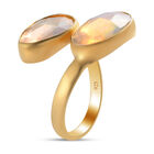 Natürlicher Äthiopischer Opal Bypass Ring 925 Silber vergoldet  ca. 3,00 ct image number 4