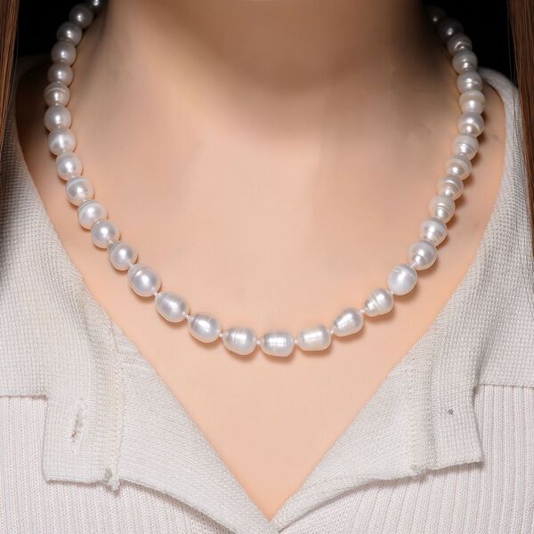 D'Joy weiße Süßwasser Perle 50cm Halskette image number 3