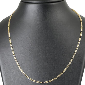 Italienische Figaro-Halskette ca. 50 cm, 925 Silber vergoldet ca. 5,30g