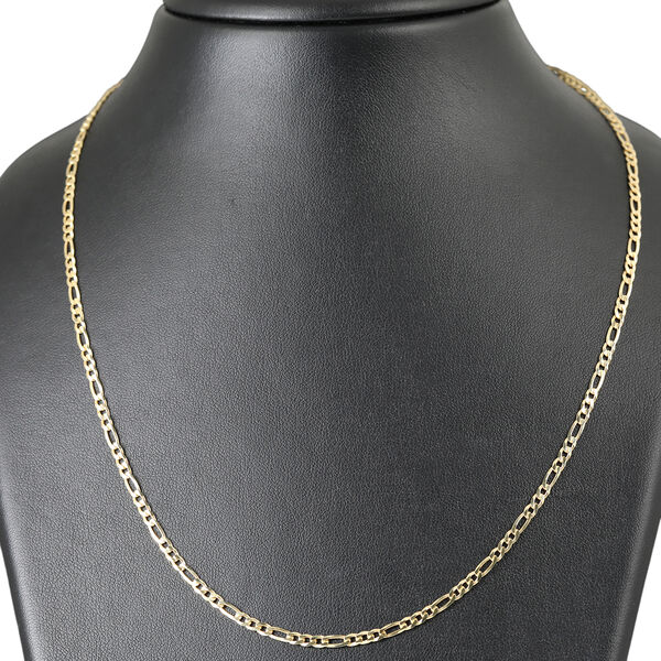 Italienische Figaro-Halskette ca. 50 cm, 925 Silber vergoldet ca. 5,30g