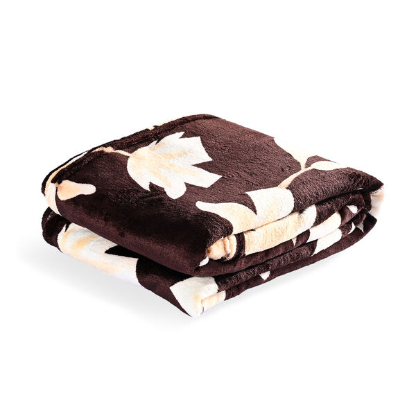 LIVMORE Flanell Decke, 150 x 225 cm, Bordeaux Wei&szlig; image number 5