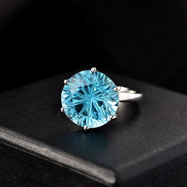 Himmelblauer Topas Ring - 11,87 ct. image number 1