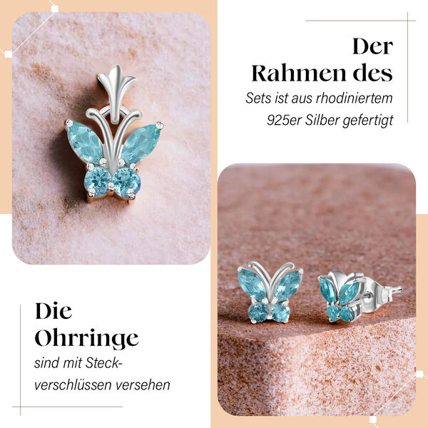 Paraiba-Apatit Schmuckset - 1,68 ct. image number 3