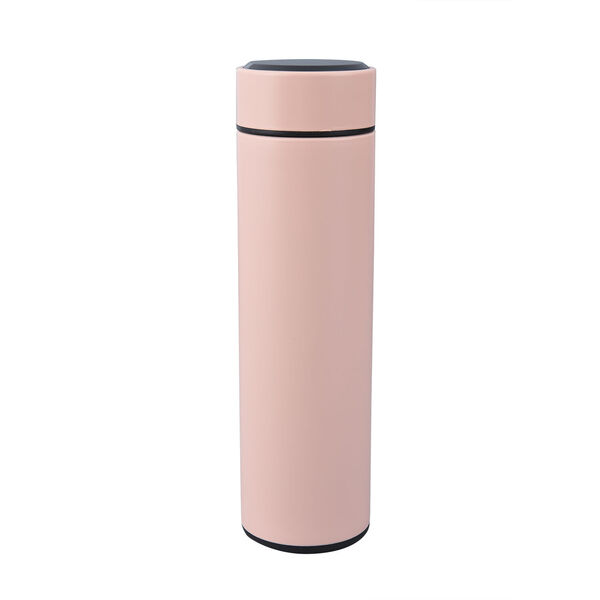 Thermobecher mit digitaler Temperaturanzeige aus Edelstahl, 500ml Rosa image number 0