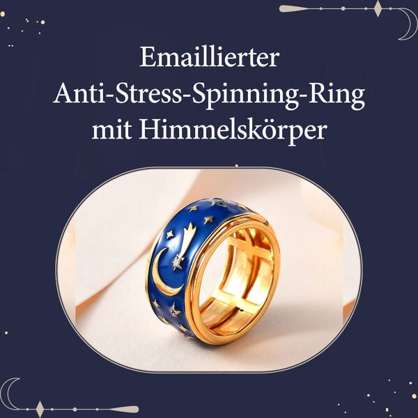 Emaillierter Anti-Stress-Spinning-Ring mit Himmelskörper image number 4