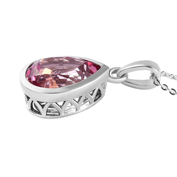 Rosa mystischer Topas Anh&auml;nger mit Kette, 50 cm - 3,83 ct. image number 4