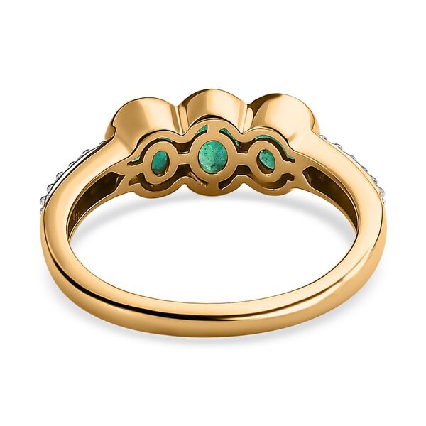 AAA Kagem sambischer Smaragd und Diamant Ring - 1,11 ct. image number 6