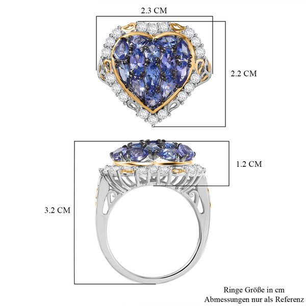 Tansanit Ring 925 Silber rhodiniert (Größe 21.00) ca. 3,16 ct image number 7
