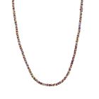Mehrfarbige Edelstein Halskette ca. 60 cm 925 Silber ca. 100.56 ct