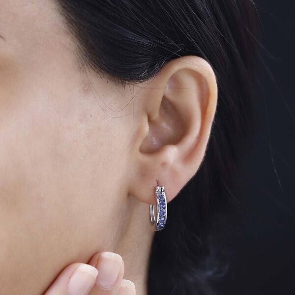 AA Tansanit Creolen - 0,95 ct image number 3