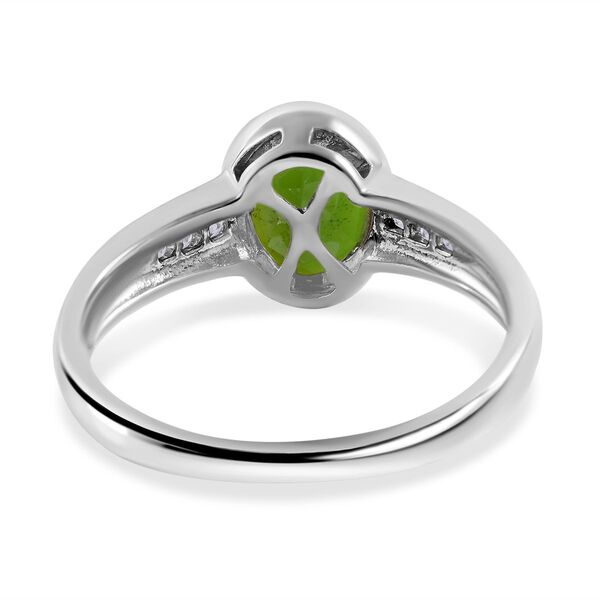 Nat&uuml;rlicher Chromdiopsid und Zirkon-Ring - 1,47 ct. image number 3