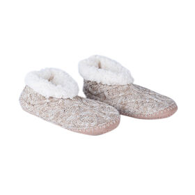 Kunstfell Hausschuhe, Größe S, 25 cm, Beige