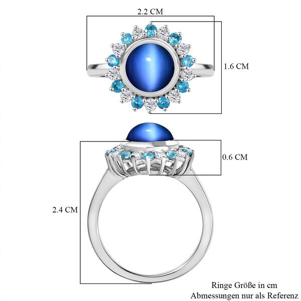 D'Joy Aurora Mondstein, Neon Apatit und Zirkon Ring - 2,99 ct. image number 6