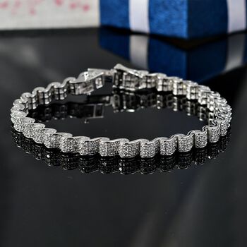 LUXURIANT DIAMOND- SI-GH Labor Diamant 19cm Armband, 925 Silber rhodiniert - 4,50 ct.