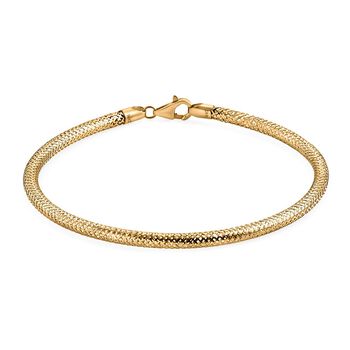 Royal Bali Kollektion- Schlangen-Ketten 19cm Armband und 45cm Halskette in 585 Gold