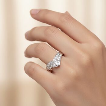 Lustro Stella Wei&szlig;er Zirkonia Ring 925 Silber rhodiniert (Gr&ouml;&szlig;e 17.00)