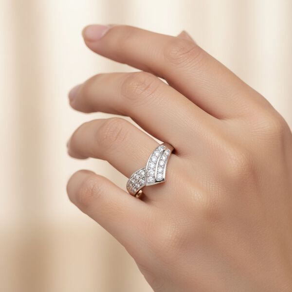 Lustro Stella Weißer Zirkonia Ring 925 Silber rhodiniert (Größe 17.00) image number 2