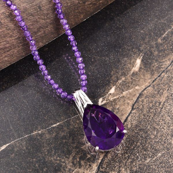 D'Joy AA Afrikanischer Amethyst Schmuckset ca. 50 cm 925 Silber rhodiniert ca. 58.90 ct image number 1