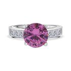 Lustro Stella Rosa Zirkonia, Weißer Zirkonia Ring 925 Silber rhodiniert (Größe 21.00)