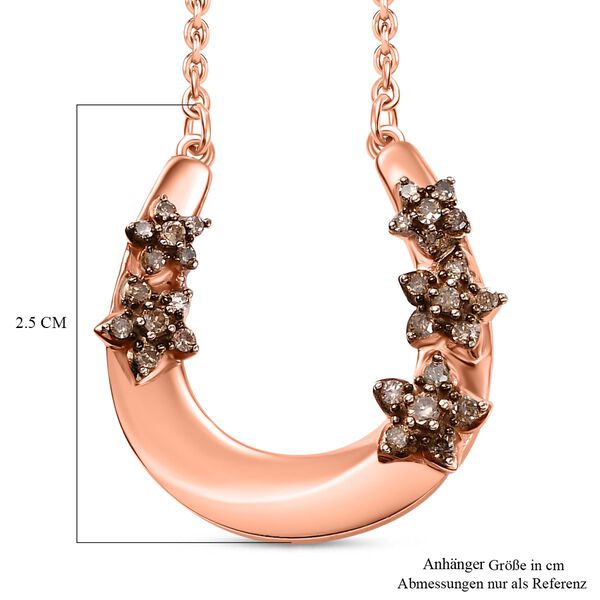 GP Celestial Kollektion - Natürliche Champagner Diamant und Kanchanaburi blaue Saphir-Halskette, 45 cm - 0,26 ct. image number 6