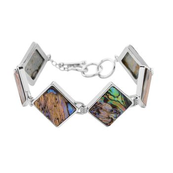 Abalone Muschel Armband ca. 19 cm mit 2.5 cm extender, Reine Legierung