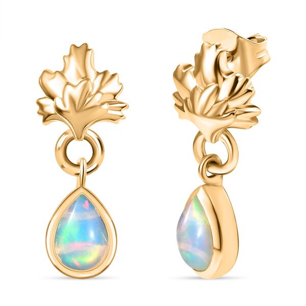 AA Nat&uuml;rliche, &auml;thiopische Welo Opal Ohrringe - 0,80 ct.