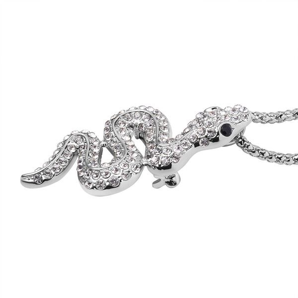 Schwarzer Kristall, Weißer Kristall Halskette ca. 60 cm image number 3