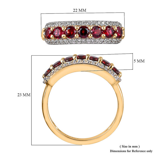 AAA Roter Spinell und Zirkon Ring 585 Gelbgold  ca. 1,34 ct image number 5