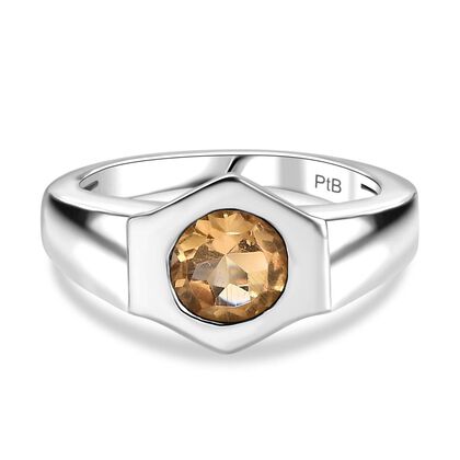 Citrin Ring Messing (Gr&ouml;&szlig;e 20.00) ca. 1,27 ct