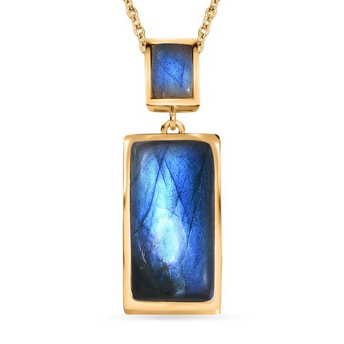 AAA Labradorit Anhänger mit 45cm Kette - 13,50 ct. image number 0