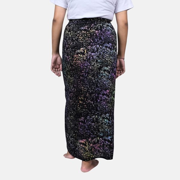 Bedruckter Sarong aus Viskose, Schwarz image number 1