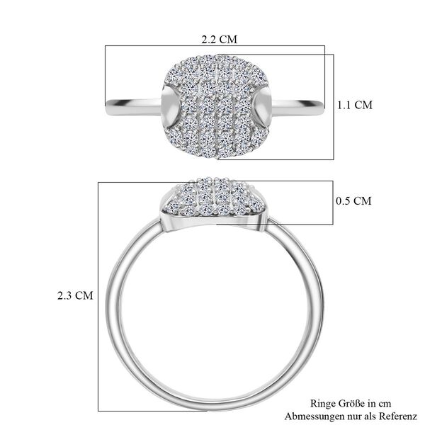 LUXURIANT SGL zertifizierter SI-GH Labor Diamant Ring, 925 Silber rhodiniert - 0,50 ct. image number 5