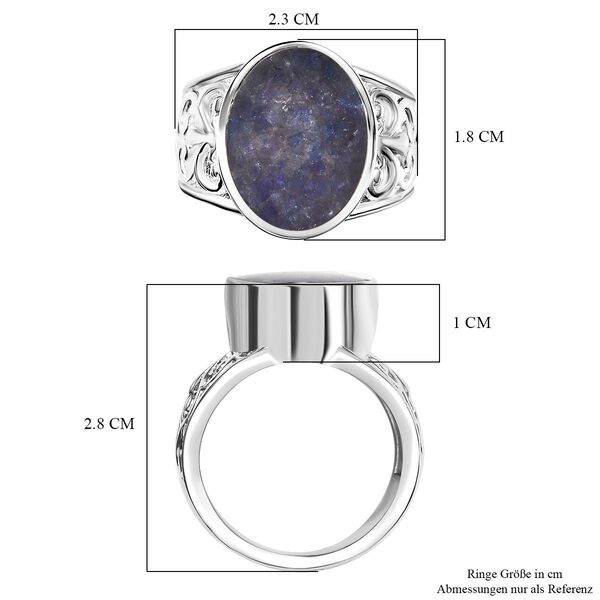 Tansanit-Matrix Ring 950 Kupfer (Gr&ouml;&szlig;e 18.00) ca. 4,10 ct image number 6