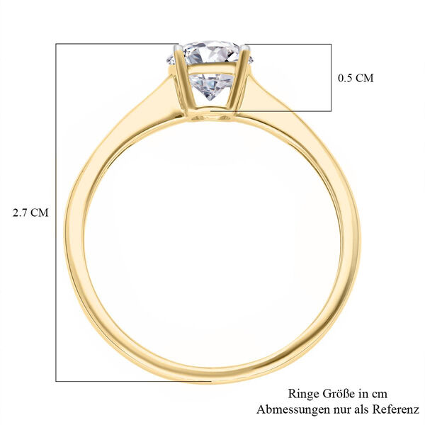 LUXURIANT IGI zertifizierter SI GH Labor Diamant Ring in 585 Gelbgold - 1 ct. image number 7