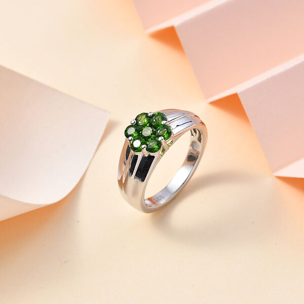 Nat&uuml;rlicher Chromdiopsid-Ring - 0,89 ct. image number 2