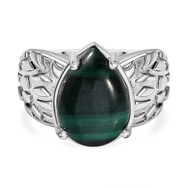 Malachit Ring Messing (Gr&ouml;&szlig;e 16.00) ca. 6,73 ct