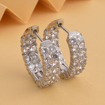 Wei&szlig;e Kristall-Ohrringe - 10 ct.