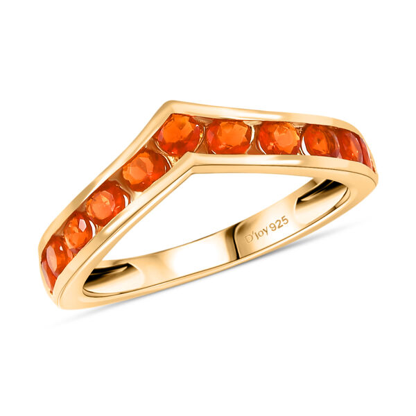 D'Joy AAA Blaze Feueropal Ring, 925 Silber vergoldet - 0,72 ct. image number 4