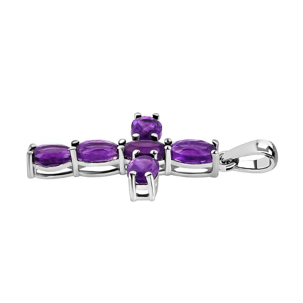 Afrikanischer Amethyst Kreuz-Anhänger - 2,70 ct. image number 4