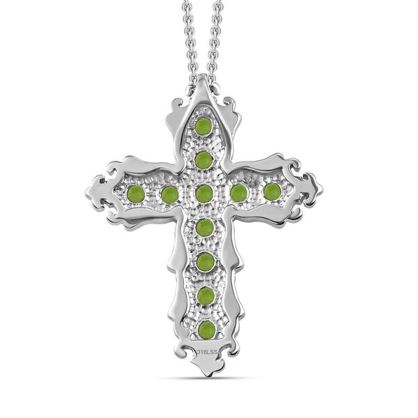 Nat&uuml;rlicher Chromdiopsid-Anh&auml;nger mit Kette, 50 cm - 1,25 ct. image number 5