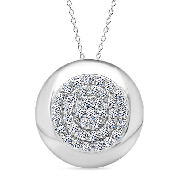 LUXURIANT SGL zertifizierter SI-GH Labor Diamant Rund-Anh&auml;nger mit 50cm Kette - 1 ct.