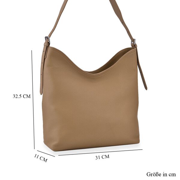 Hobo Umhängetasche aus Echtleder in Hellbraun image number 8