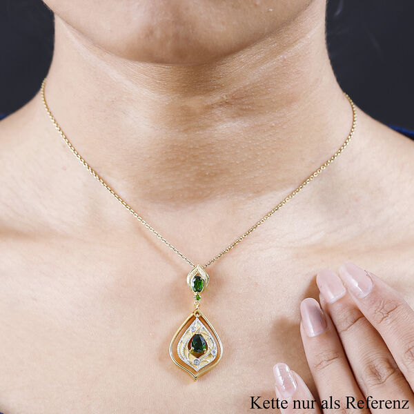 Natürlicher Chromdiopsid und Zirkon-Anhänger - 1,75 ct. image number 3