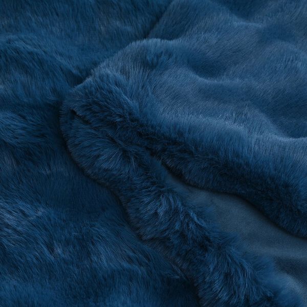 Serenity Night: Superweiche doppellagige Decke, luxuriöses Kunstfell mit Mikroplüschfutter, 750gsm, 150x200 cm, Blau image number 4