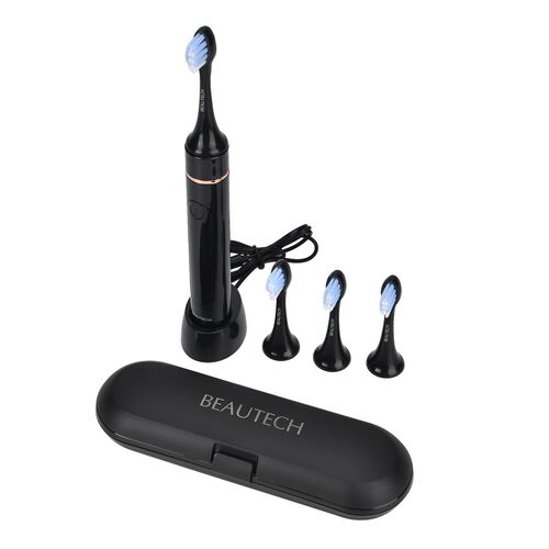BEAUTECH Zahnbürste mit therapeutischem LED-Licht, 5 Modi und 4 zusätzliche Köpfe, Schwarz image number 0