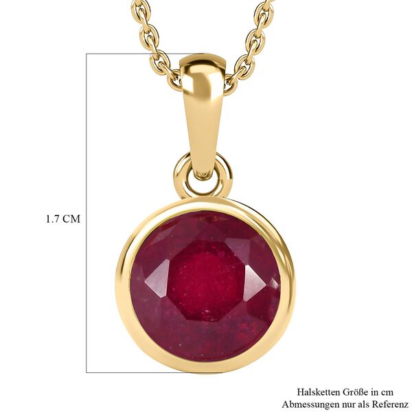 Afrikanischer Rubin (Fissure gef&uuml;llt) Anh&auml;nger mit Kette - 2,88 ct. image number 6