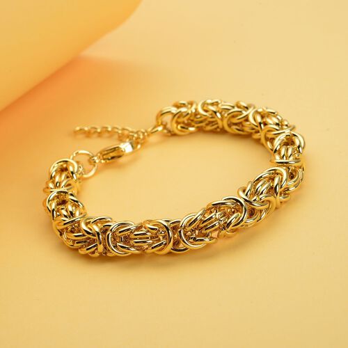 Kettengeflect Byzantin-Armband, Reiner Edelstahl, ca. 19 cm, ca. 35,00g image number 1