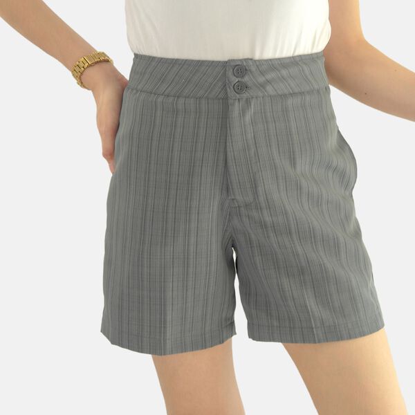 Unifarbene Damen Shorts, Gr&ouml;&szlig;e 40, Grau