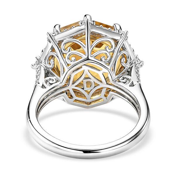 D'Joy Citrin und Moissanit Ring - 13,66 ct. image number 5