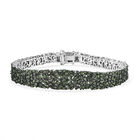 D'Joy Grüner Diamant Armband ca. 19 cm 925 Silber rhodiniert ca. 7,76 ct.